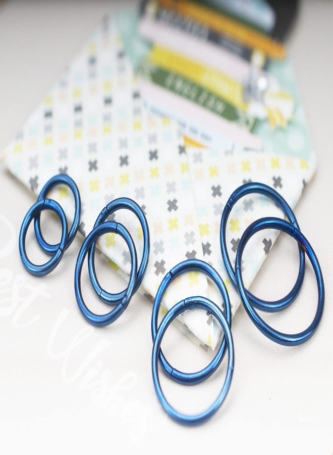 HQLA 4Pairs 18G Surgical Steel Hinged Clicker Segment Nose Rings Hoop Helix Cartilage Daith Tragus Sleeper Earrings Body Piercing for Women Men 6mm 8mm 10mm 12mm (18G - Blue - (6mm-12mm) - 4Pairs) - Image 5