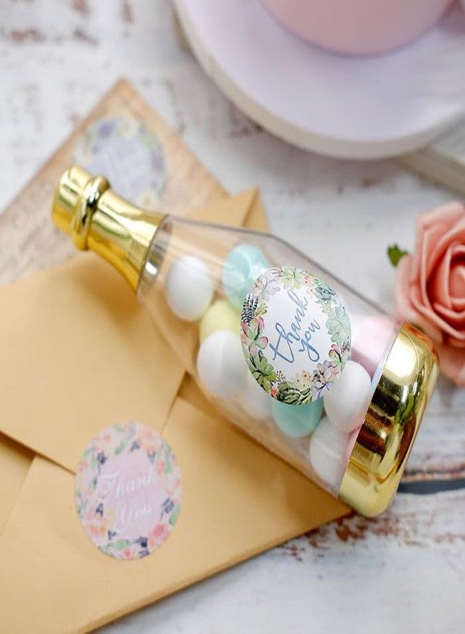 Newvent 500 Pcs Thank You Sticker Roll | Colourful Printed Floral Design Small Bussiness Sticker (Pack of 1 Roll) - Image 4