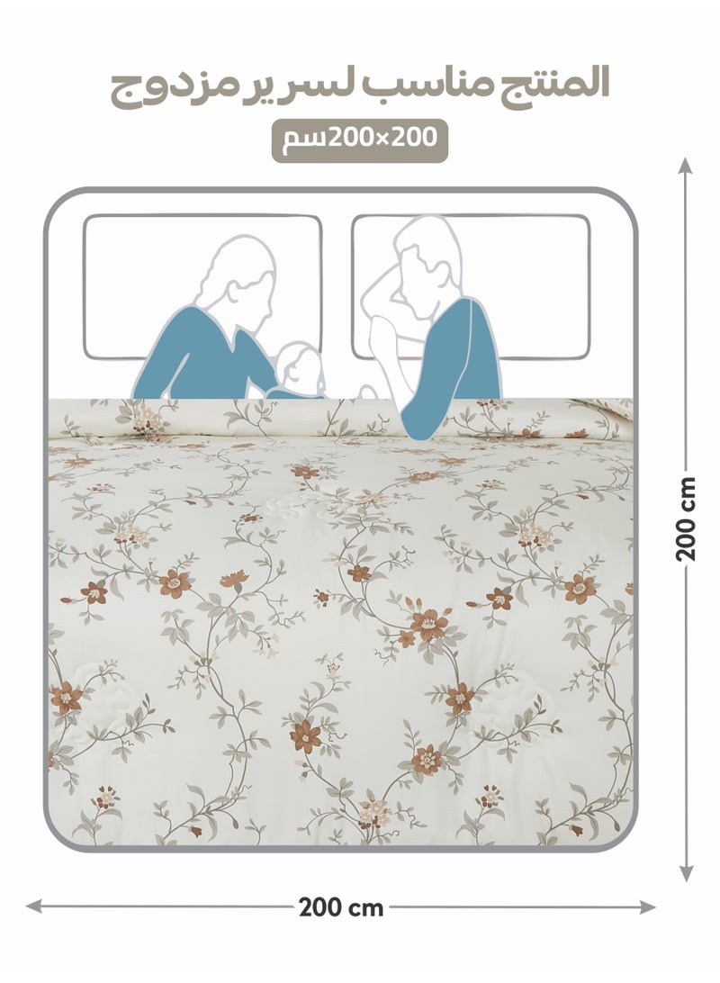 Doona Printed 6-Pcs King Comforter Bedding Set Fits 200x200cm -Includes Comforter, Fitted Sheet, Pillow Shams & Pillowcases – Soft Microfiber Fabric with Soft 350 GSm Filling - Image 3