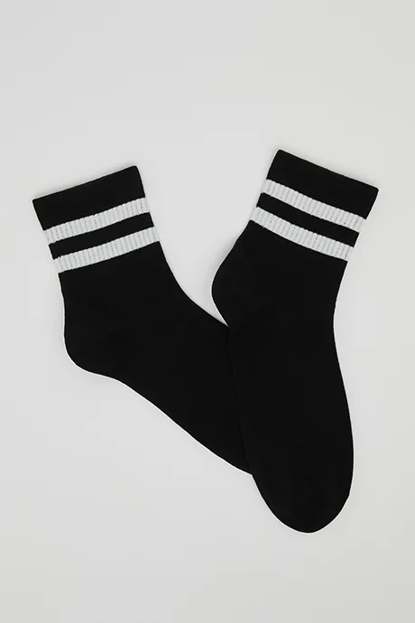 R&B 3 Pack Striped Ankle Socks