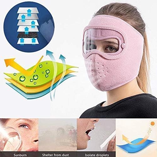POPHATCH Full Face Protection Headgear DustProof Facial Protection AntiFog Winter Warm Full Face Protection Masks Polar Fleece Riding Windproof Hd Goggles Face Protection Mouth Shield 1 pcs - Image 4