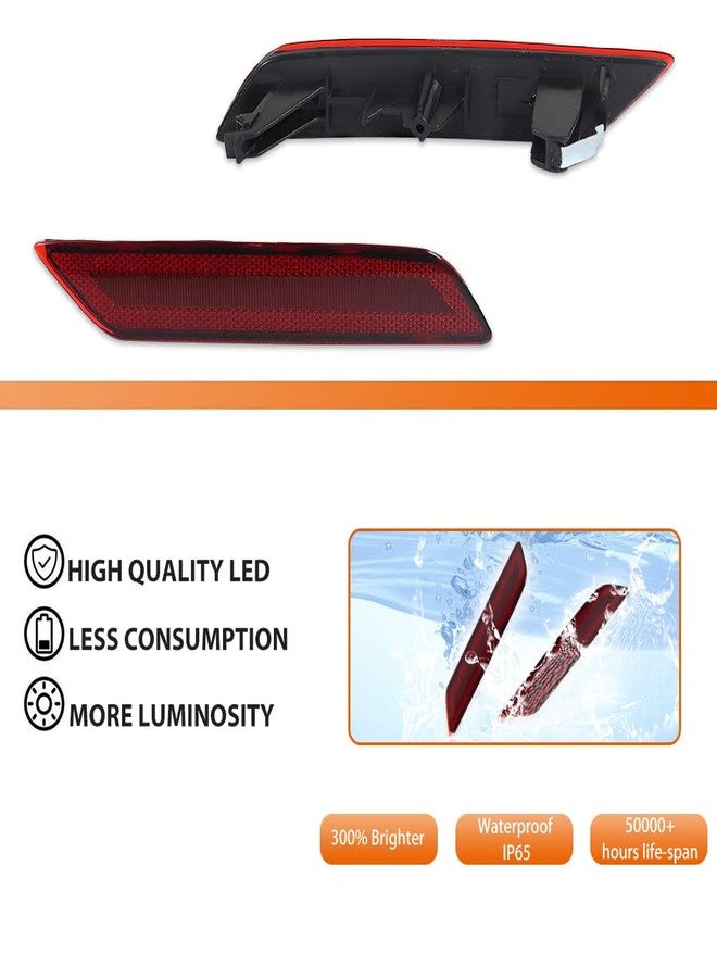 ADIIL 2X Smoked Lens Rear Bumper Bar Reflector Lights Compatible with 2013-2015 Honda Civic Sedan - Image 2