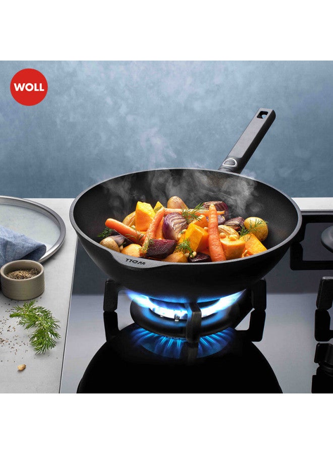 Wolld German Non-stick Wok Diamond Xr Series 30cm Low Cooking Pan For Home Use, Imported Cookware