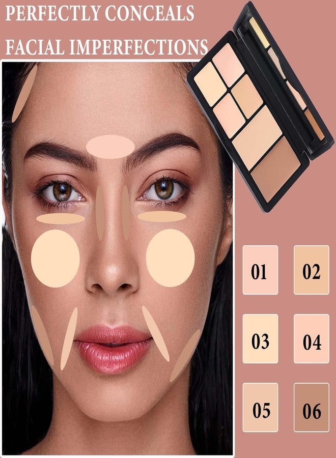 DuoZeng Color Correcting Concealer & Contour Palette - Long-Lasting Makeup Cream Contouring Foundation Highlighting Corrector for Dark Circles & Blemishes (#02) - Image 2