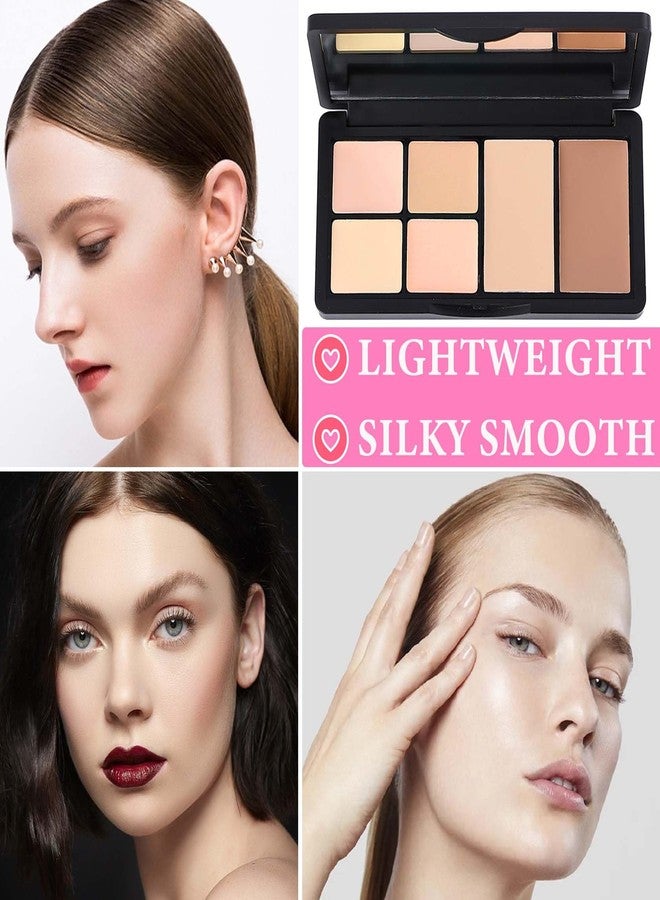 DuoZeng Color Correcting Concealer & Contour Palette - Long-Lasting Makeup Cream Contouring Foundation Highlighting Corrector for Dark Circles & Blemishes (#02) - Image 5