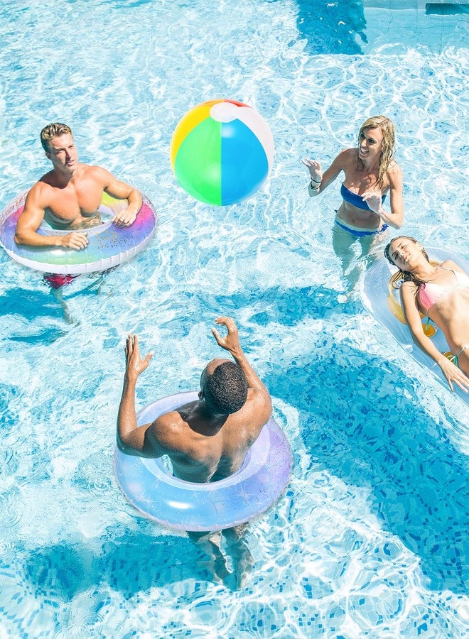 Bennol 4PCS Swimming Rings with 1 Beach Ball Inflatable Pool Floats for Kids Adults 32.5'' Fruits Pool Floaties Rings Toys for Beach Water Float Party, Swimming Pool, Ocean, Beach Time - Image 4