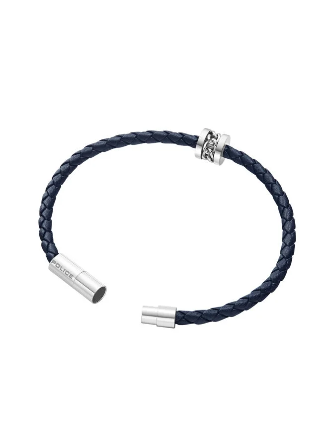 بوليس Fetter Bracelet for Men Stainless Steel with Blue LeatherPEAGB0005219
