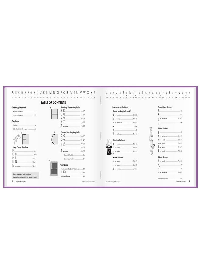 Learning Without Tears, Kick Start Kindergarten, Age 4+, Pre-K and TK, Student Workbook, Handwriting Practice, Writing Book, School & Home, Language Arts, Tutoring - Image 2