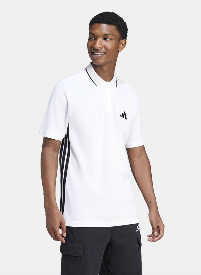 Adidas Essentials 3-Stripes Piqué Polo Shirt - Image 3