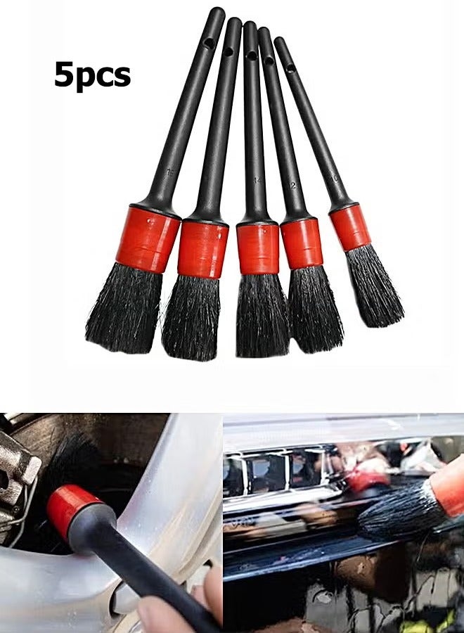 5-Piece Car Cleaning Brush Set Vehicle Vehicle for Wheel Detail Clean Brush - Image 1