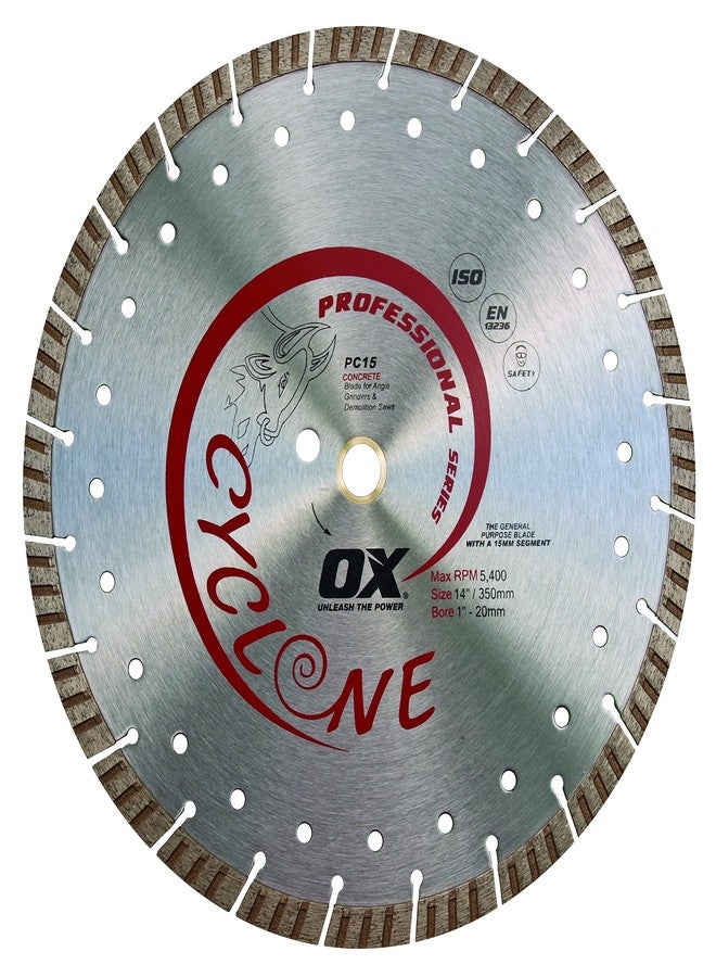 OX Tools 4.5" Supercut Segmented Diamond Blade | Concrete/General Purpose | 7/8" - 5/8" Bore