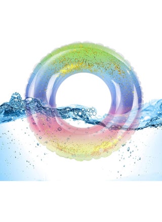 Swim Float, Clear Float, Sequined Swim Float with Rainbow Starry Sky Design, Durable Inflatable Swim Tube with Sequins for Kids, Summer Pool Party Swimming Floats_Float - pzsku/ZC2185E837ABB62C101AAZ/45/1749387655/1cc0787d-4cfb-4e3b-88d6-ebcc8f35b899