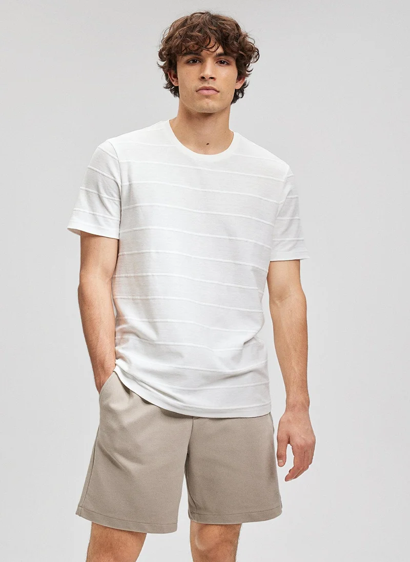 Mavi Striped White T-Shirt