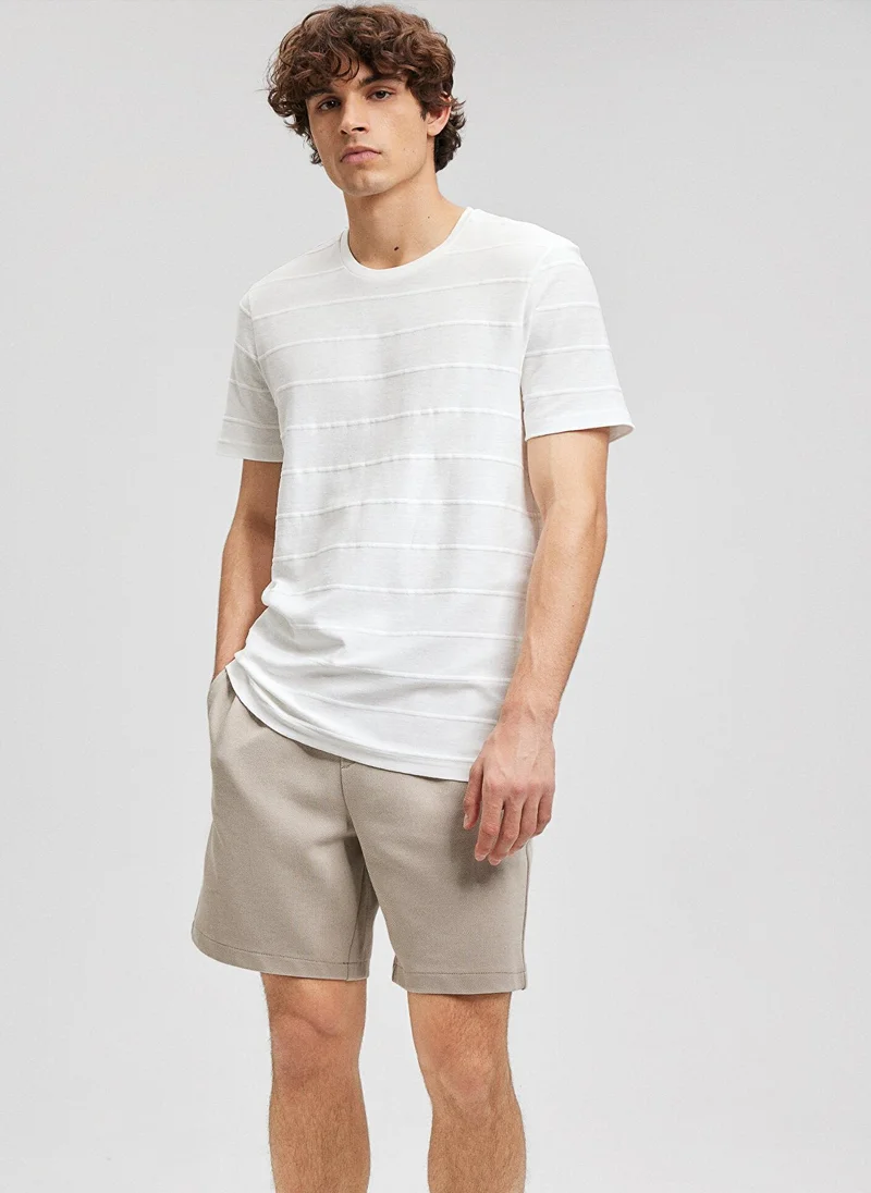 Mavi Striped White T-Shirt