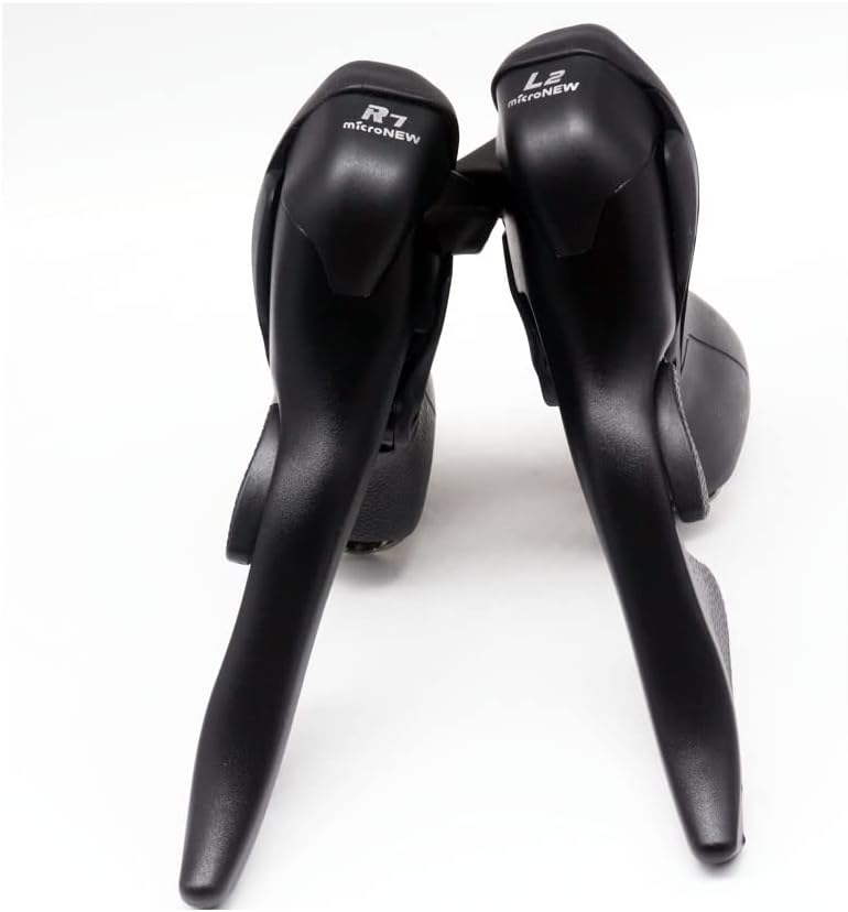 Micronew Double 7 Speed Road Bike Shifter Brake Levers for Shimano ST-A070 Road Shifters 2 x 7-Speed Black Pair - Image 1