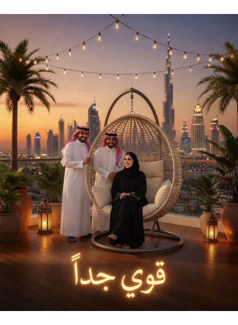 يونيكسار حوّل مساحتك مع كرسي البيضة المعلق المثالي – ملاذك الشخصي للاسترخاء والسكينة - Image 5