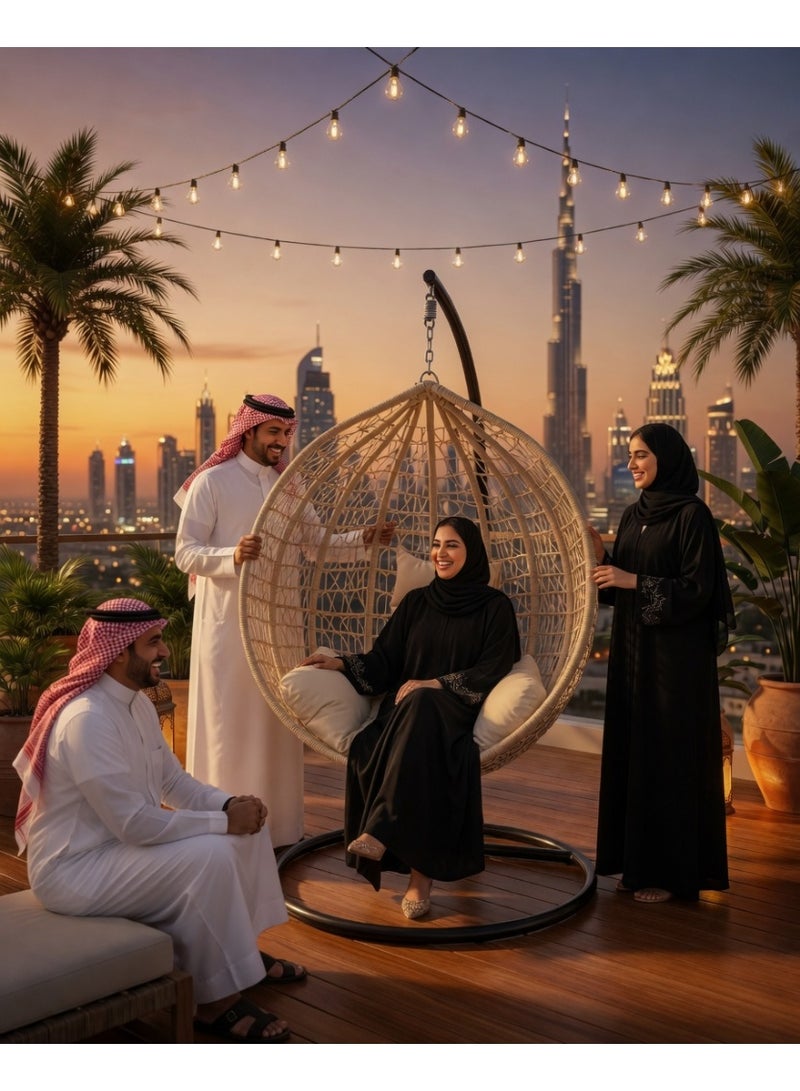 يونيكسار حوّل مساحتك مع كرسي البيضة المعلق المثالي – ملاذك الشخصي للاسترخاء والسكينة - Image 3