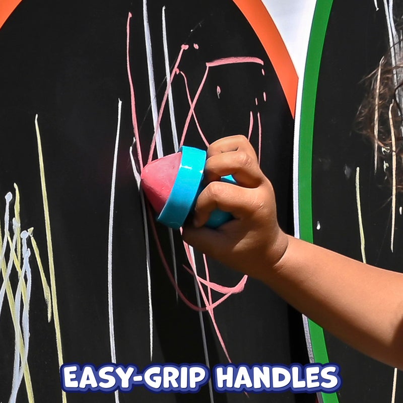 READY 2 LEARN Easy Grip Chalk | Non Toxic | Six Colors | 18m+ | Toddler Sidewalk Chalk | Easy to Hold | Refills Available - Image 5