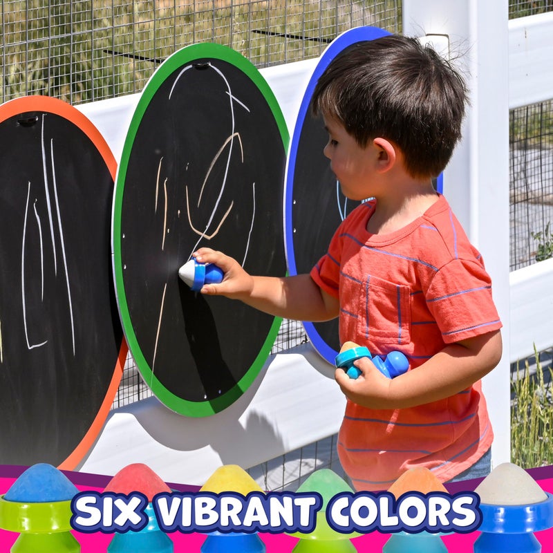 READY 2 LEARN Easy Grip Chalk | Non Toxic | Six Colors | 18m+ | Toddler Sidewalk Chalk | Easy to Hold | Refills Available - Image 2