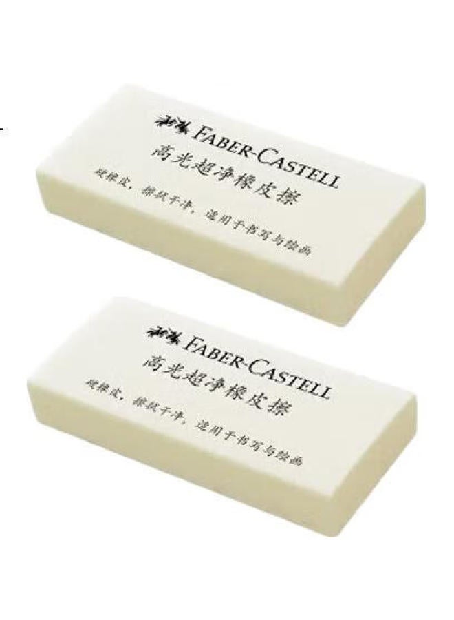 Faber-Castell Eraser, Art Supplies, High-Gloss Ultra-Clean Eraser, 2-Pack - Image 2
