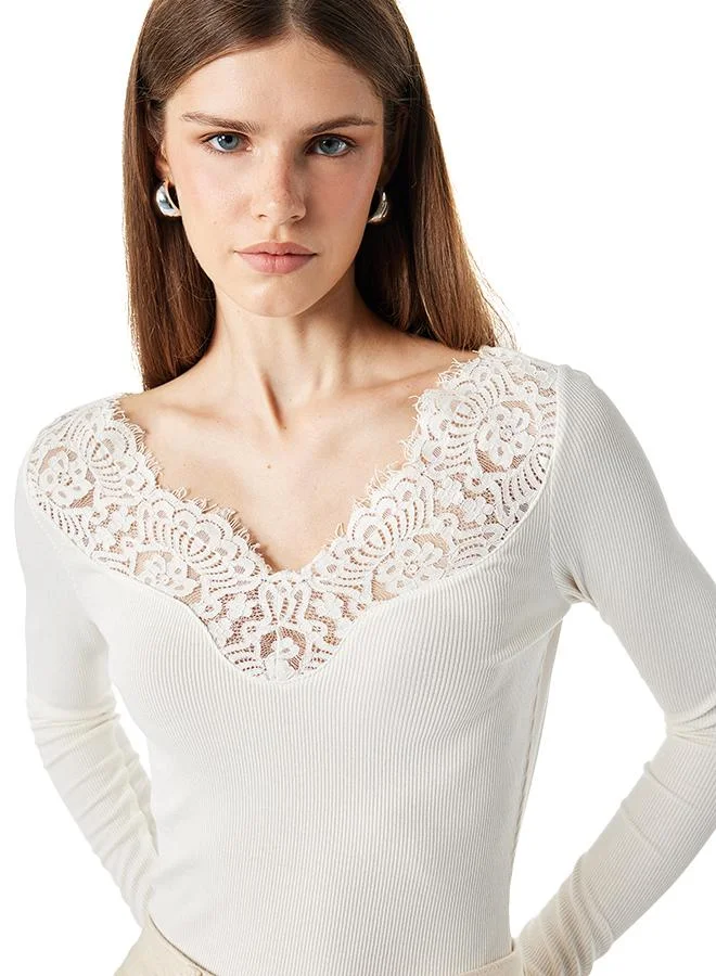 Koton V-Neck T-Shirt