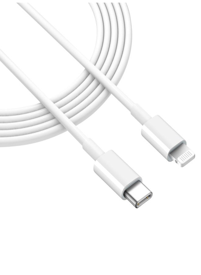 جومو ستور كابل USB-C إلى Lightning للشحن السريع، طول 1 متر، أبيض، واجهة USB 2.0، متوافق مع iPhone 14 / 13 / 12 / 11 Pro Max، iPad الجيل 9 / 8 / 7، AirPods Pro والمزيد - Image 1