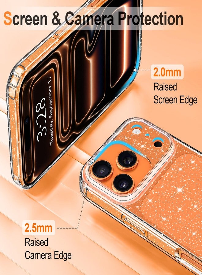 Hython for iPhone 17 Pro Case Glitter, Clear Glitter Sparkly Shiny Bling Sparkle Cute Cover, Anti-Scratch Soft TPU Thin Slim Fit Shockproof Protective Phone Cases for Women Girls, Clear Glitter - Image 3