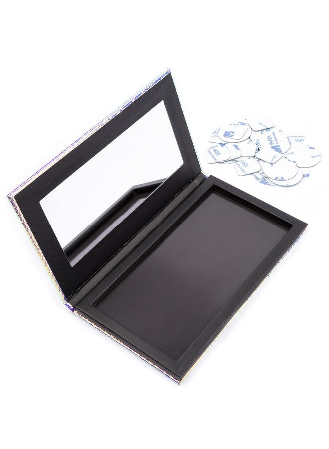 ألون لوحة مكياج فارغة من Allwon Magnetic Palette Mermaid مع مرآة و20 قطعة من الملصقات المعدنية الفارغة اللاصقة لظلال العيون وأحمر الشفاه وأحمر الخدود والبودرة - Image 2