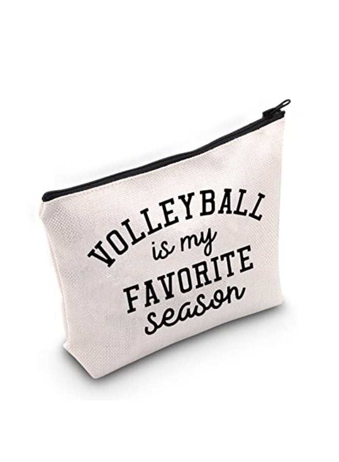 TOBGBE Volleyball Lover Gift Makeup Bag for Seasonal Fans - Image 1