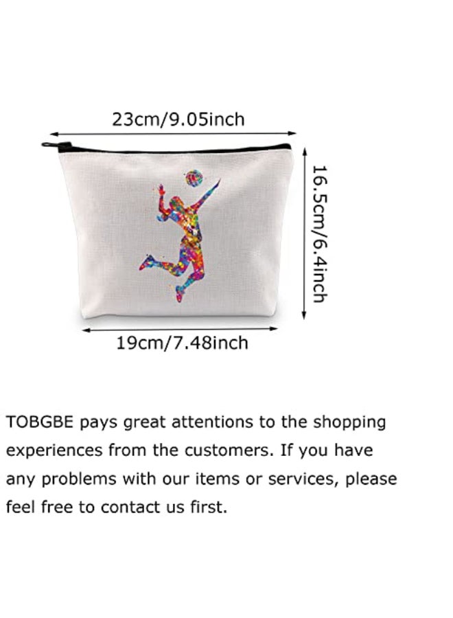 TOBGBE Volleyball Lover Gift Makeup Bag for Seasonal Fans - Image 4