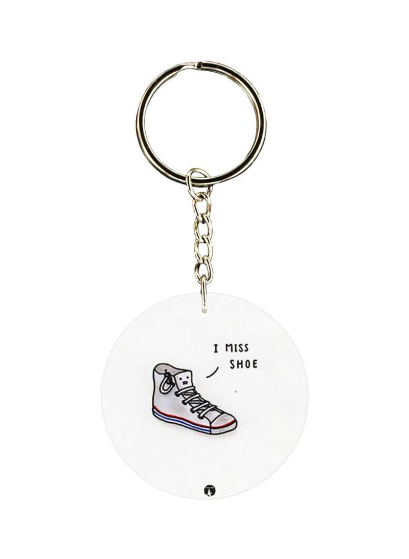 RKN Double Side Shoe Printed Keychain