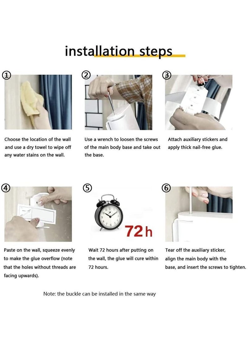 واي آند دي Retractable Clothesline Clothes Line Retracting Outdoor or Indoor, Heavy Duty Adjustable Drying Rope Wire Dryer Widened Belt, Self Adhesive Wall Mount Case with 29 Windproof Hanging Holes Black  - Image 5