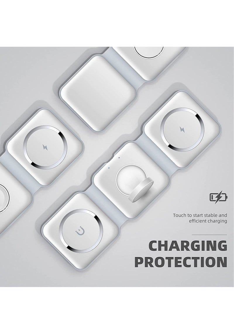 Wireless Charging, 3 in 1 Wireless Charger,Wireless Magnetic Fast Charging Foldable Dock station Charger for iPhone 14/13/12/11/8/Pro/Max,for iWatch,forAirPods 3/2/Pro and for Samsung - Image 2