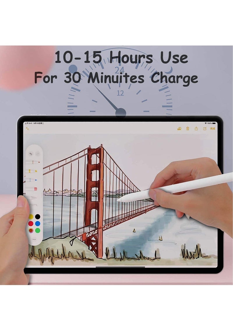 Stylus Pen for Apple iPad Pro Pencil 5th Generation 12.9/11 2021, iPad 10th/9th/8th/7th/6th, iPad Air 5th/4th/3rd Generation, iPad Pro 6th/5th/4th/3rd, iPad Mini 6/5th Compatible 2018-2022 Apple iPad