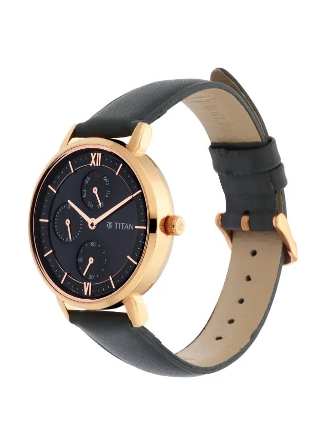 TITAN Women's Analog Round Shape Leather Wrist Watch - 2652WL01 - 41 Mm - Image 3