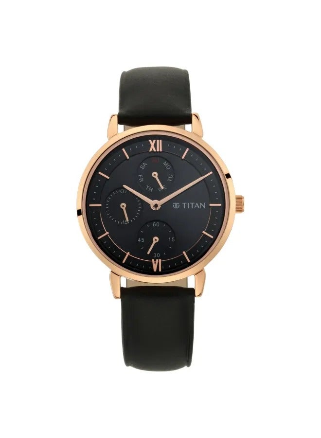 TITAN Women's Analog Round Shape Leather Wrist Watch - 2652WL01 - 41 Mm - Image 2