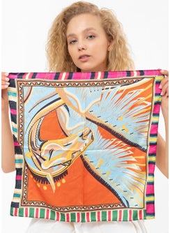 Saria Moda Saria Fashion Multicolored Patterned Scarf Bandana  - Image 4