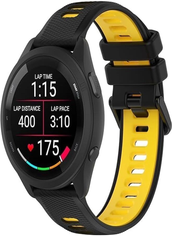 Next Next store 20mm Silicone Sport Band Compatible With Galaxy Watch 4 40mm 42mm 46mm/Galaxy Watch Active 2 40mm 44mm/Gear s2/Amazfit GTS/Watch 3 41mm (Black Yellow) 