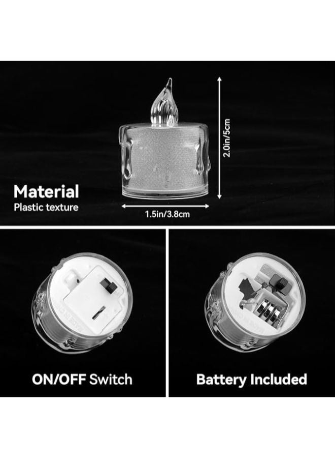 24-Pack Flameless LED Tea Lights Realistic Candles, Battery Operated - Image 2