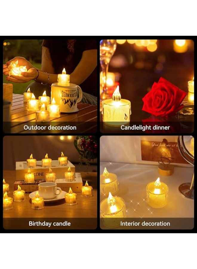 24-Pack Flameless LED Tea Lights Realistic Candles, Battery Operated - Image 4