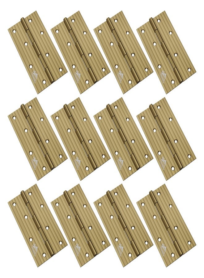 Atlantic Door Butt Hinges 5 Inch x 14 Gauge/2 MM Thickness, Premium Stainless Steel Welded Head, Antique Finish, Pack of 12 Pcs - Image 1