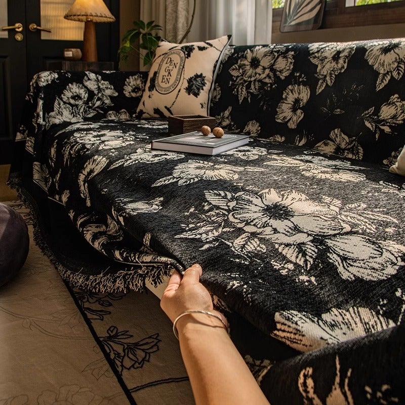 French Retro Sofa Cover Cloth All Seasons Universal Full Cover Sofa Blanket Light Luxury High-Level Washable Dustproof Sofa Towel - Image 2
