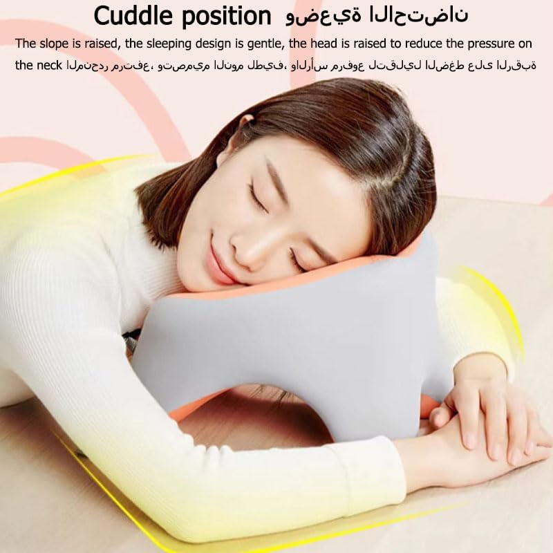 Vixplorn Office Nap U-Shaped Memory Cotton Pillow - Dark Grey - Image 4