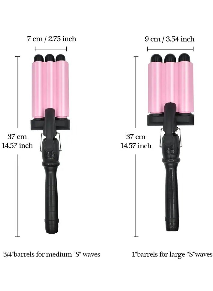 Goolsky Hair Curling Iron, 3 Barrel Curling Iron Wand, Egg Roll Hair Curler, Hair Curling Crimper, DIY Curly Hair Styling Tools - Image 4