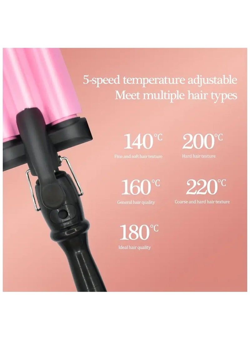 Goolsky Hair Curling Iron, 3 Barrel Curling Iron Wand, Egg Roll Hair Curler, Hair Curling Crimper, DIY Curly Hair Styling Tools - Image 3