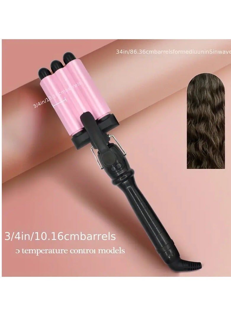 Goolsky Hair Curling Iron, 3 Barrel Curling Iron Wand, Egg Roll Hair Curler, Hair Curling Crimper, DIY Curly Hair Styling Tools - Image 2