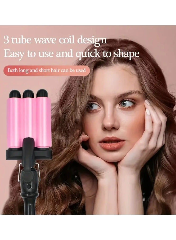 Goolsky Hair Curling Iron, 3 Barrel Curling Iron Wand, Egg Roll Hair Curler, Hair Curling Crimper, DIY Curly Hair Styling Tools - Image 1