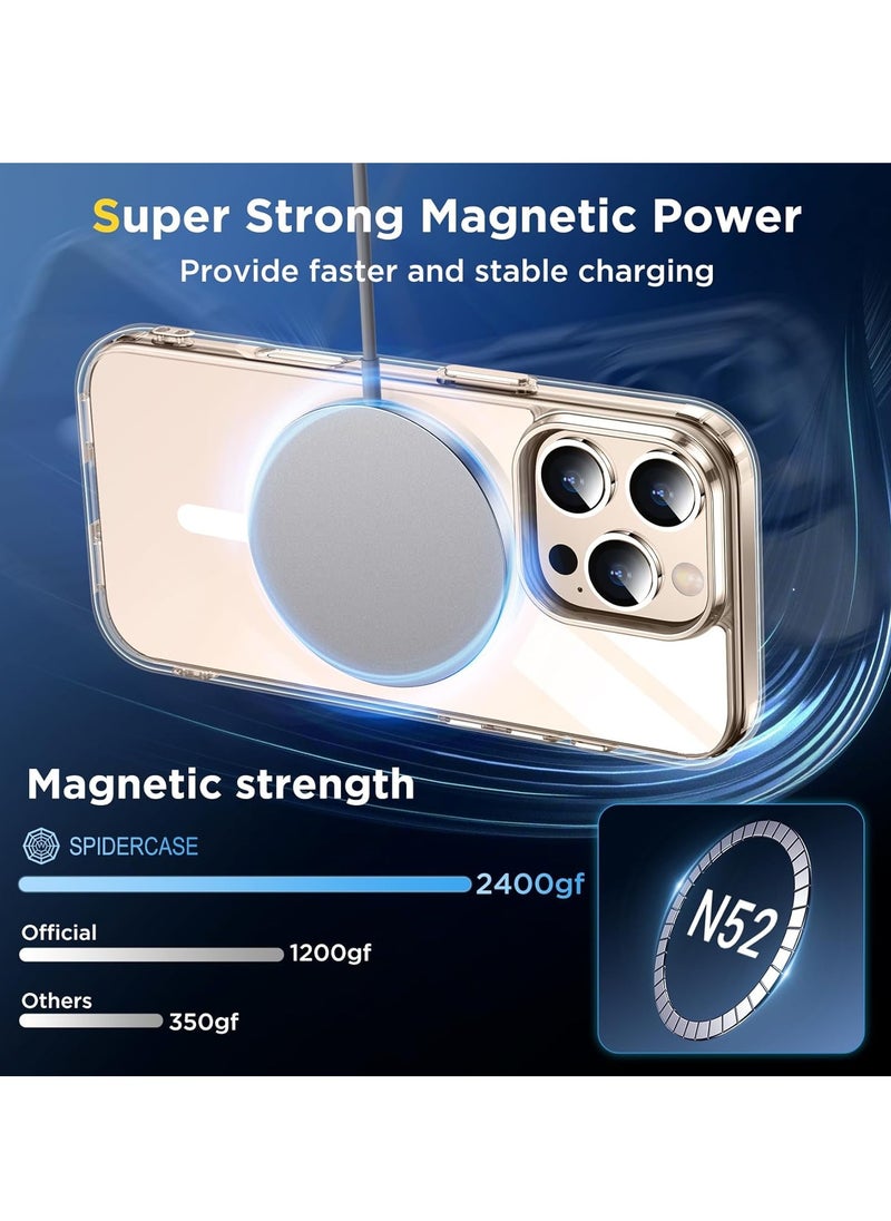 YoYoTech Magnetic Compatible for iPhone 16 Pro Case 6.3' [Upgraded Build in N52 Magnets] Supports Wireless Charging,Top-Grade Protection,Anti-Yellow,iPhone 16 Pro 2024 Magnetic Case  - Image 3