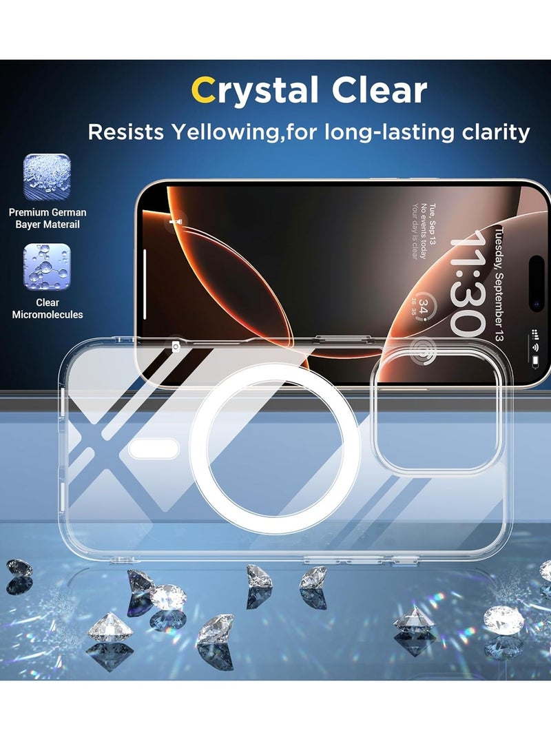 YoYoTech Magnetic Compatible for iPhone 16 Pro Case 6.3' [Upgraded Build in N52 Magnets] Supports Wireless Charging,Top-Grade Protection,Anti-Yellow,iPhone 16 Pro 2024 Magnetic Case  - Image 4