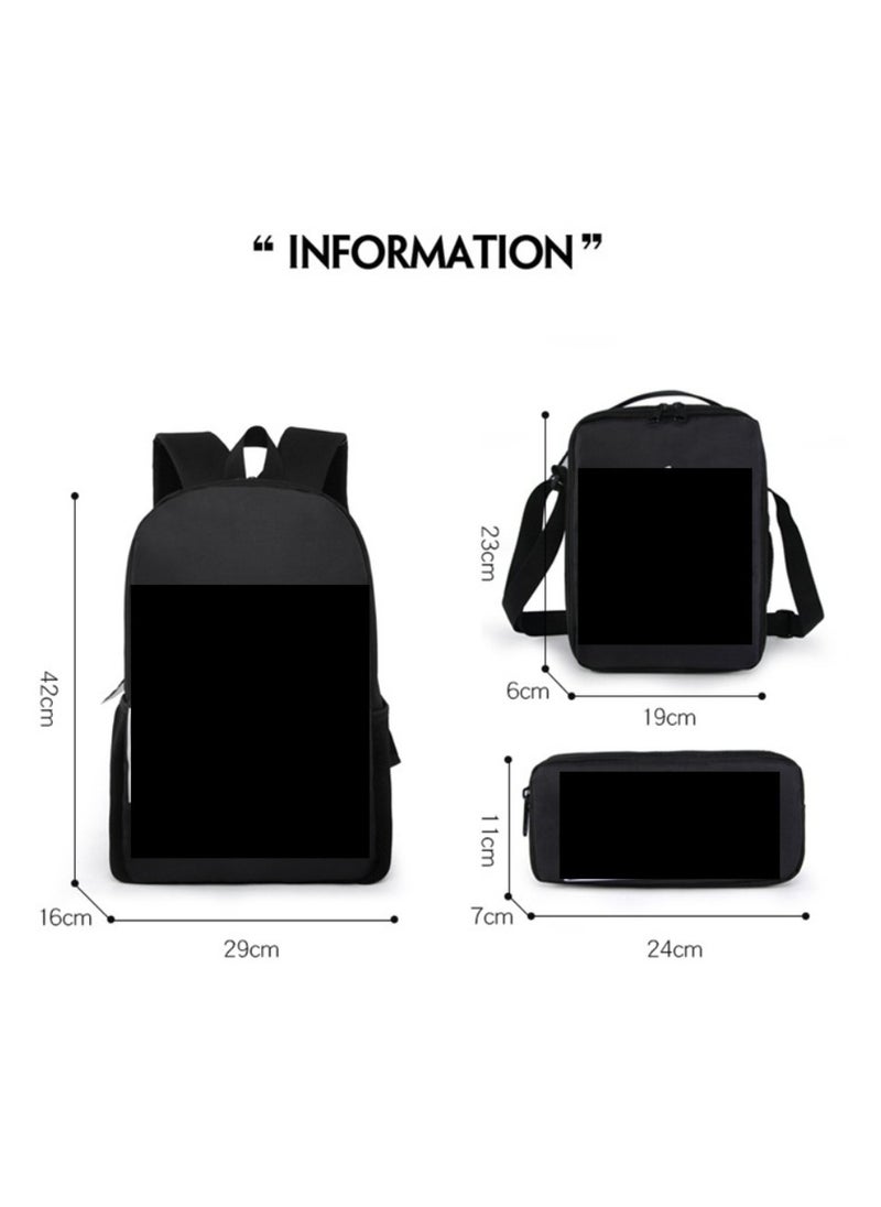Generic - Cartoon anime backpack for primary and secondary school students, large capacity casual lightweight backpack, cartoon shoulder bag, pencil case, pencil case, and pencil case - Image 1